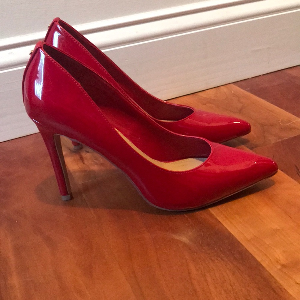 BCBG Red Patent Leather Heels 8.5